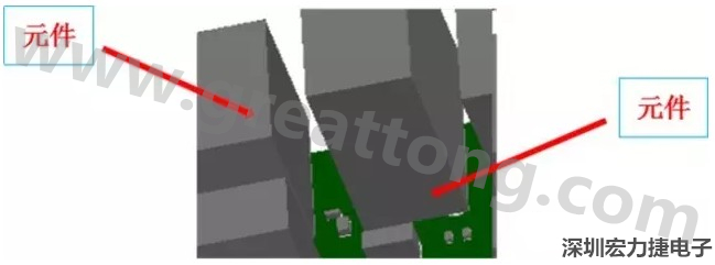 PCBA DFM問題實例2：元件距離太近，組裝干涉 