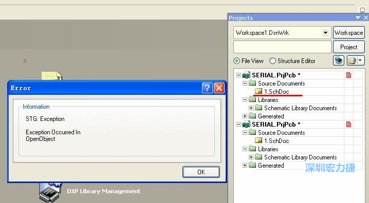 點擊“打開”。打開過程中出現(xiàn)了一個錯誤，但文件轉(zhuǎn)換還是成功了。點擊 OK 關(guān)閉錯誤窗口。