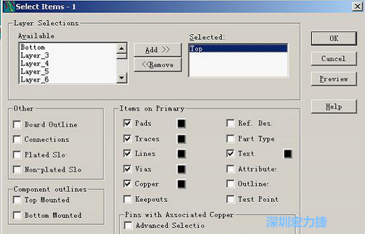 在Customize Document欄點擊Layer選擇輸出的圖形元素。