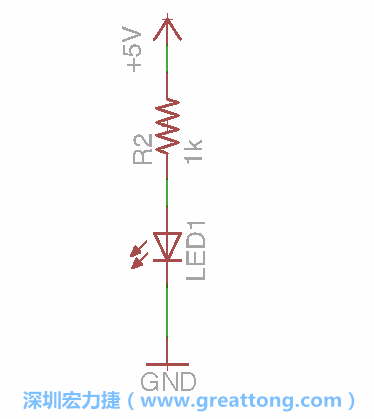 如圖所示放置一個開關（switch）、10K電阻器（10k resistor）和0.1μF的電容（0.1μF capacitor），并把開關的一端連到接地端上。