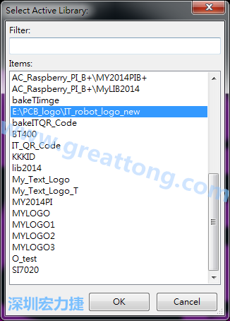 若要存到另外一個(gè)library 里， 要點(diǎn)選在File->Current library 重新再選擇Active Library， 就可以點(diǎn)選 File->Save Module in Acitve library 